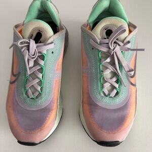 Nike Purple and Orange Sneakers with Modern Silhouette